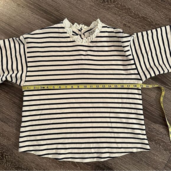 Sea New York Cream and Navy Striped Short Sleeve - Picture 7 of 9
